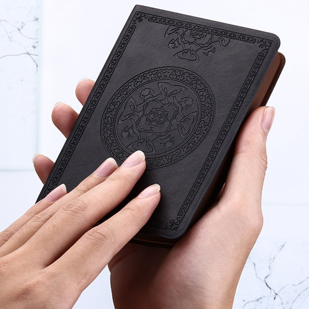 Portátil Vintage agenda Bloc de notas con patrón Retro de cuero de la PU Nota de libro reemplazable papelería viajero diario