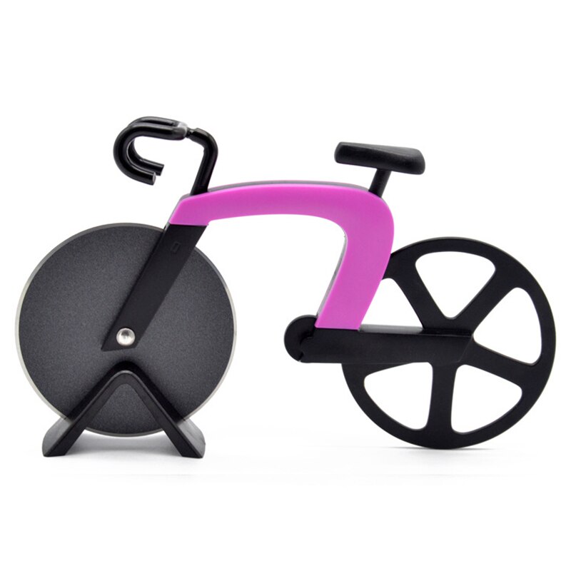 Coupe-Pizza en acier inoxydable, Gadget de cuisine, couteau à Pizza en forme de vélo, roue de vélo, rouleau de vélo, couteau à Pizza, outils de cuisine: A