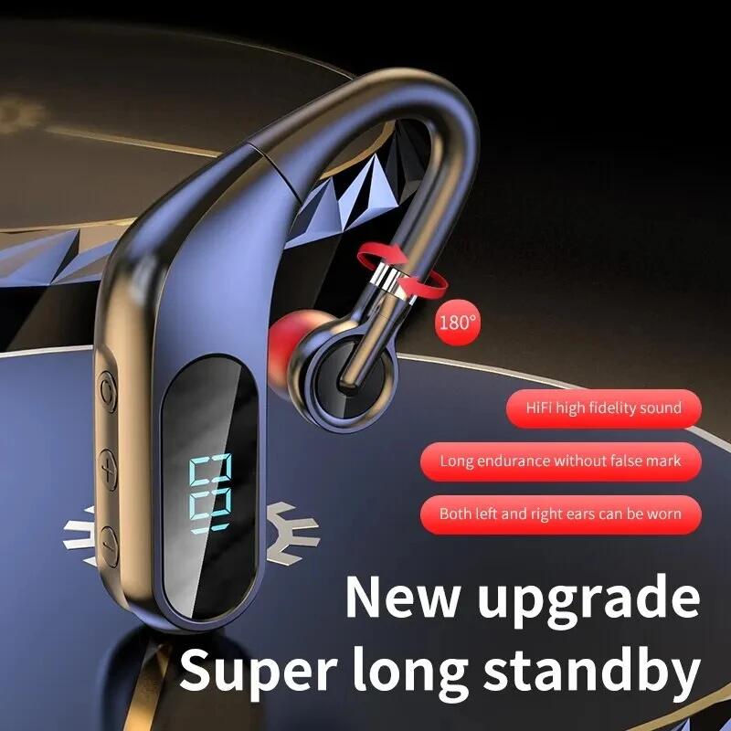 Bluetooth-hoofdtelefoon met realtime digitaal display HD-geluidskwaliteit Duurzaam uithoudingsvermogen met pijnloze sporthoofdtelefoon: Default Title