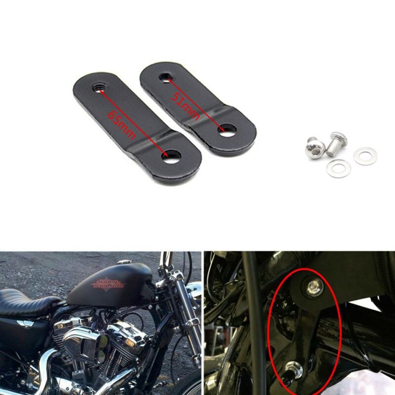 2 Pair Motorcycle Gas Tank Lift Gas Tank Lift Kits Compatible with Sportster XL 883 1200 48 72-65Mm & 76Mm