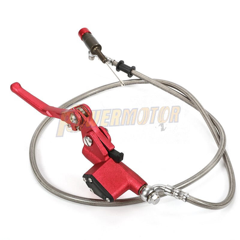 Embrague de aluminio hidráulico para motocicleta, palanca plateada de 900mm y 1200mm, embrague de cilindro maestro para motor Vertical de 125-250CC y Motocross