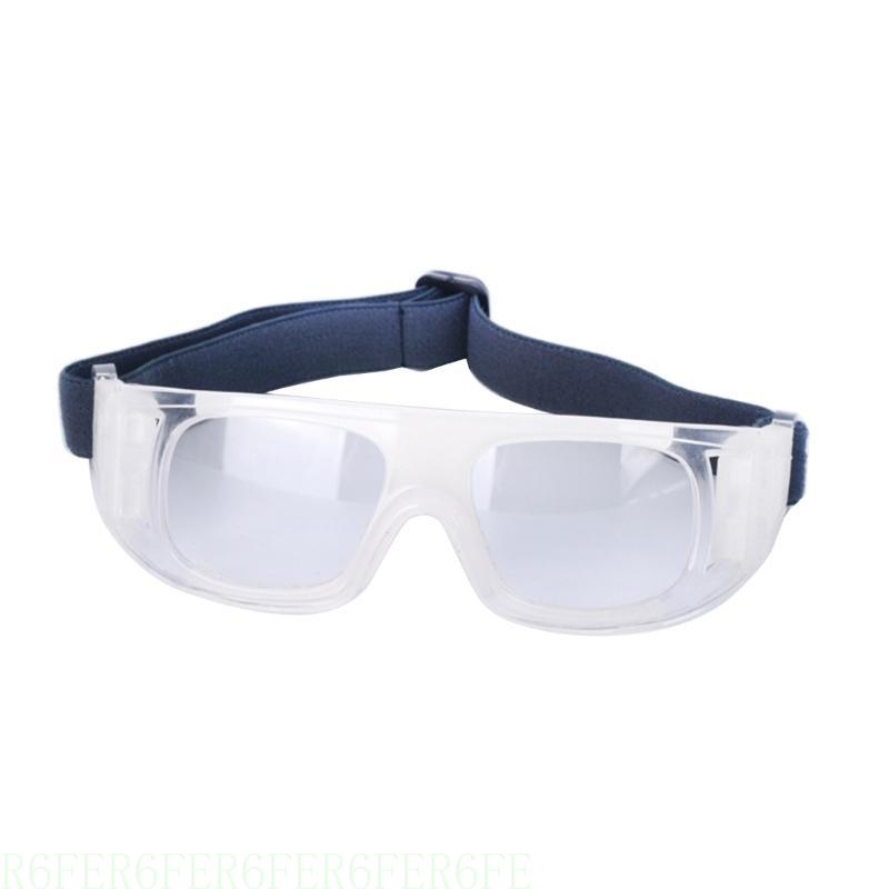 R6FE Adjustable Headband Goggles Lightweight Sports Eyewear Impact Resistant Goggles for Cycling, Soccer, Basketball: WHITE