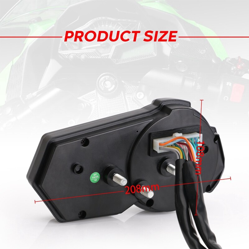 Universal- Motorrad Kilometerzähler Tachometer für 2,4 Zylinder ATV LCD Digital Tacho 12000RPM für BMW für KAWASAKI für KTM für