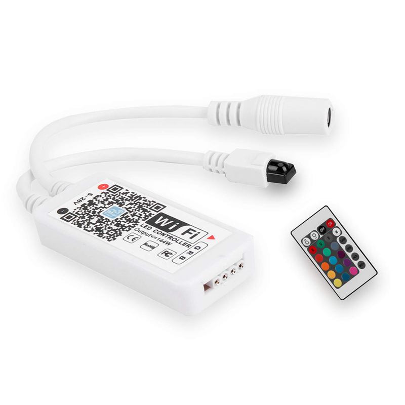 Wifi Rgb Controller Voor Led Light Strips, Werken Met Smartphone Alexa Draadloze Afstandsbediening 16 Miljoen Kleur Verlichting, androi: Default Title
