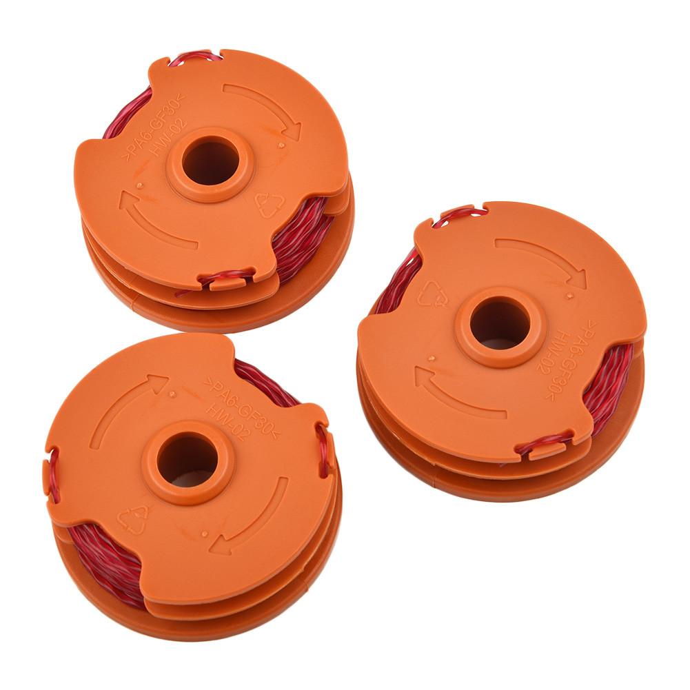 3pcs Trimmer Spool & Line For McGregor MET6032 MET4530 MET3525 Worx WG119E Strimmers Garden Tools Parts