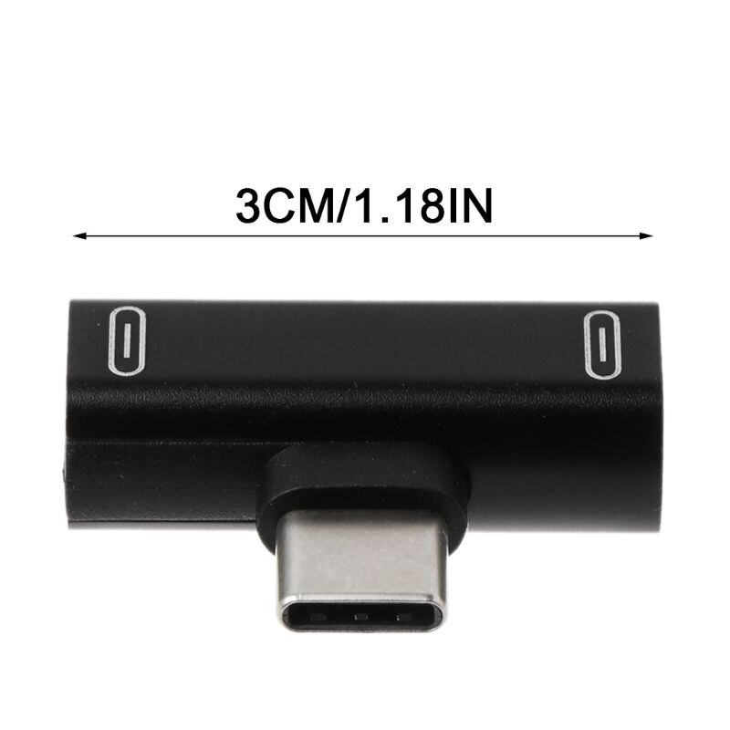 Dual Type C USB-C Oortelefoon Hoofdtelefoon Opladen Lader Adapter Splitter Converter Voor Xiaomi 6 6X 8 Note3 Mix 2 Mate