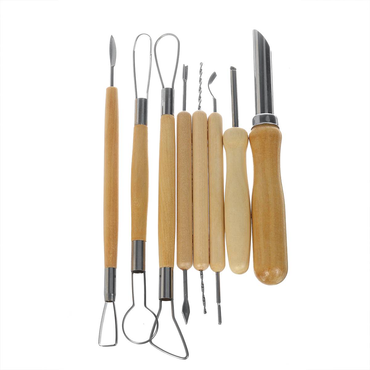 8 Pcs/set Clay Sculpting Clay Pottery Carving Tool Kit Student Ceramic Drawing Utensil Polymer Shapers Modeling Carved Tools