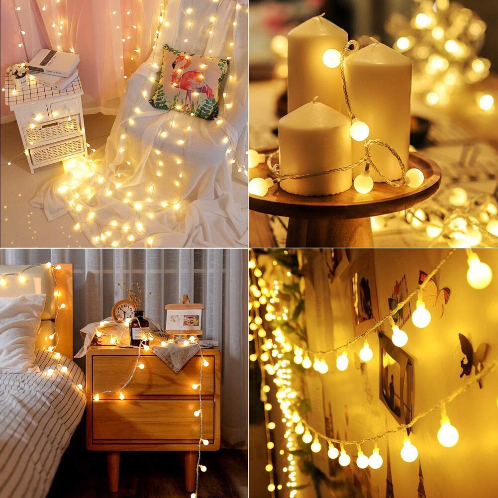 40/80 Led Fairy String Lights ,Outdoor Globe String Lights Usb Powered 8 Modi Waterdicht Kerst Fairy Verlichting Met Afstandsbediening