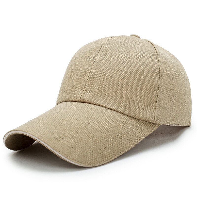 Gorras – casquette de Baseball à visière longue pour hommes et femmes, couleur unie, Sport de plein air, soleil, Hip Hop,: Beige