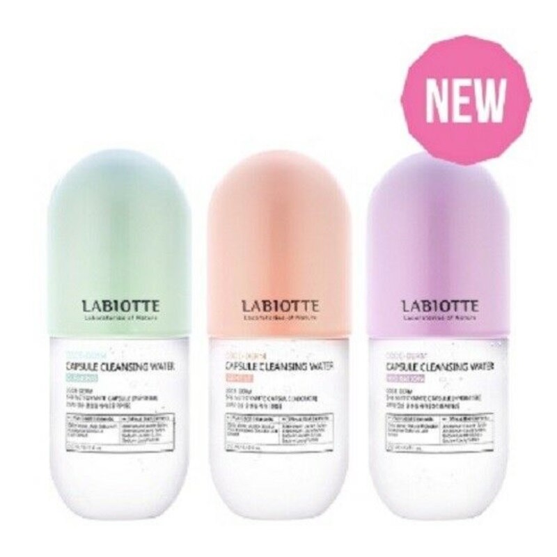 LABIOTTE, código-cápsula Derm, agua limpiadora, 120ml, limpieza facial Suave coreana sin irritación, limpieza profunda para el cuidado sensible