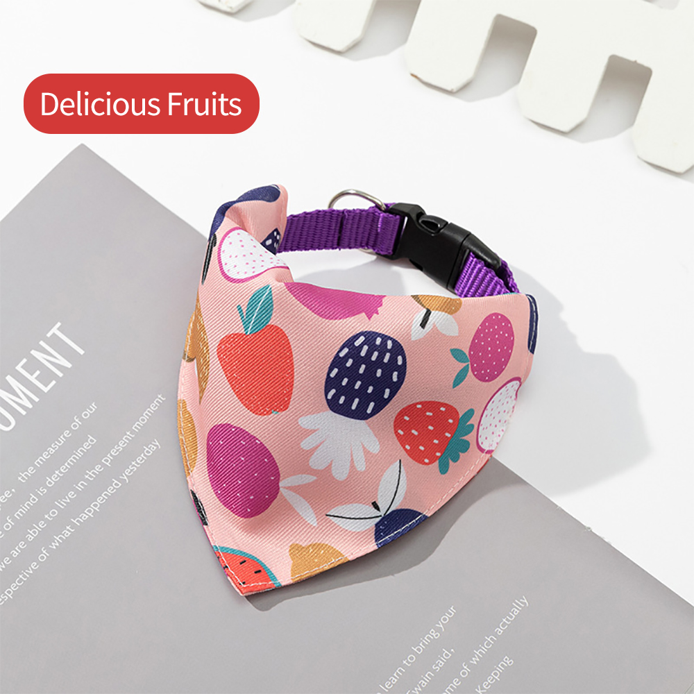 Écharpe de cou réglable en cuir pour animal de compagnie, collier bandana, accessoires pour chiot et chat: M / Rose Red