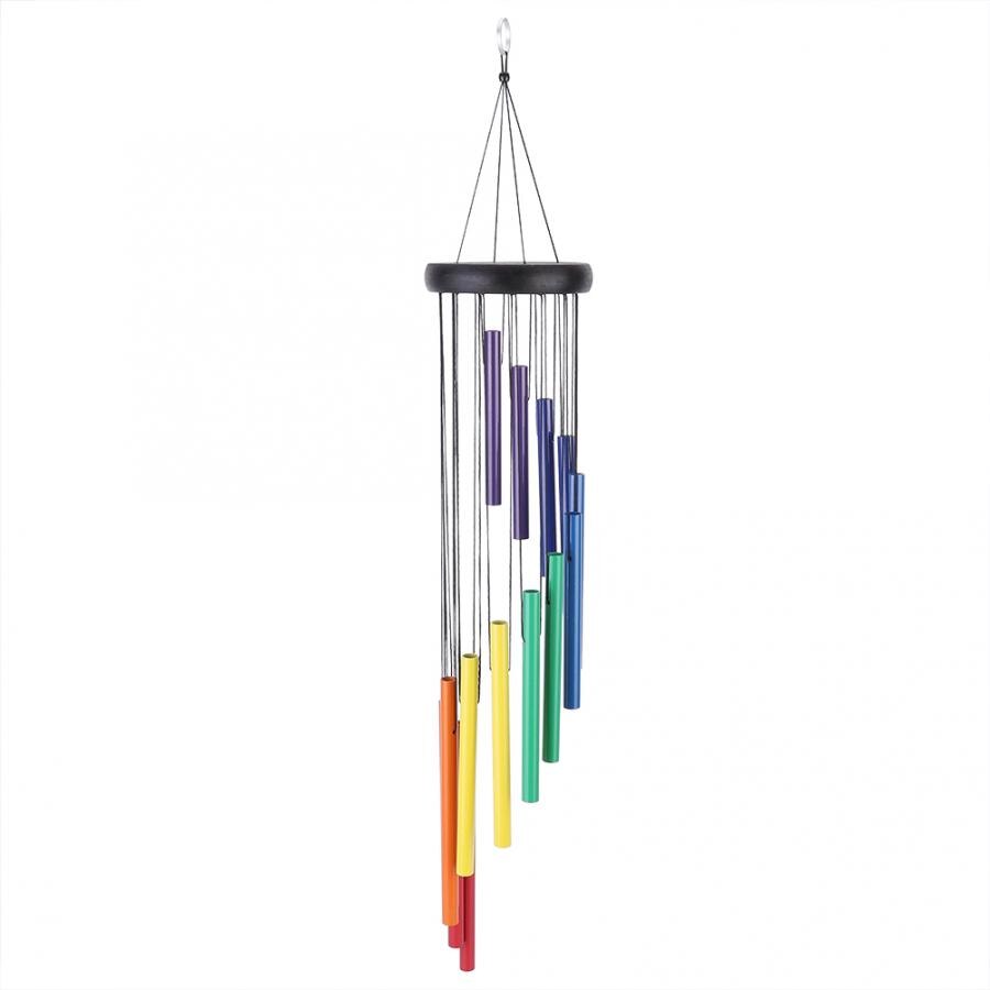 Bunte Rohr Windspiele Fenster Hängen Dekor Startseite Freien Garten Hof Dekor Ornament Windspiele Leben Ich bin Freien Windspiele