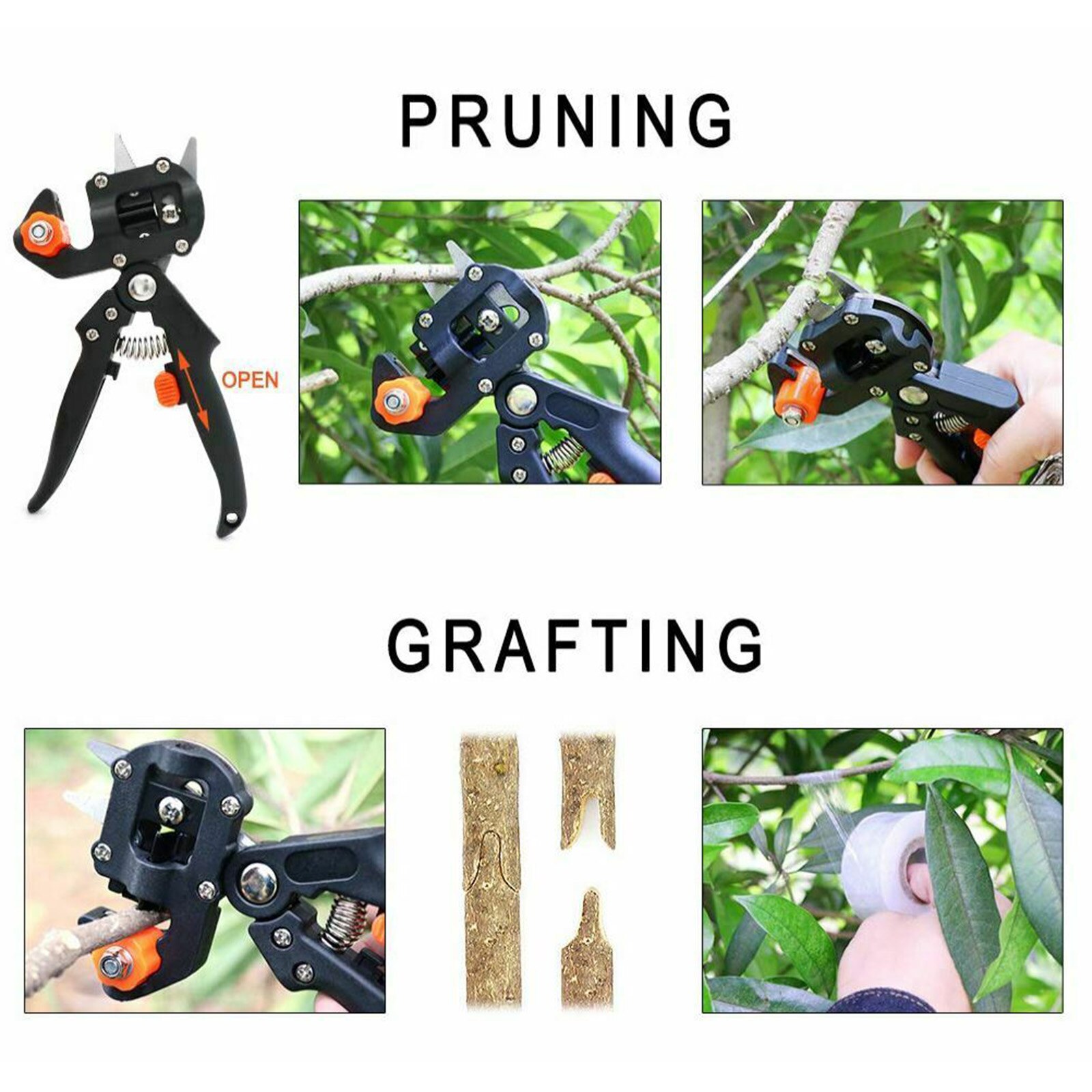 Tijeras De injerto para árbol frutal, tijeras De poda multifunción para injertos, herramienta De injerto, Tesoura De Enxertia