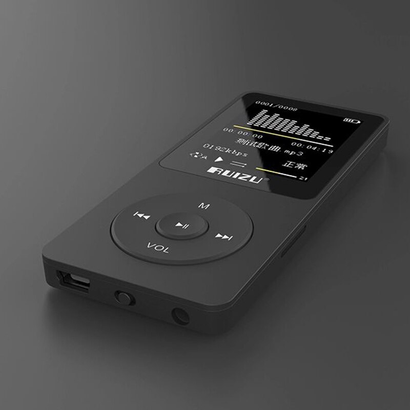 RUIZU X02 100% original English version Ultrathin MP3 Player with 32GB storage and 1.8 Inch Screen can play 80h, Original