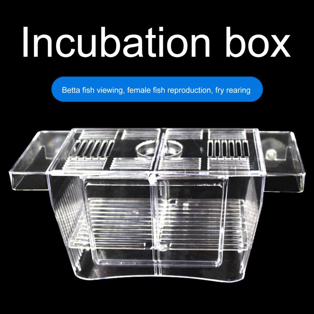 Fish Breeding Box Wear Resistant Stackable Self-floating Baby Fishes Shrimp Clownfish Breeding Box Home Aquarium Stands