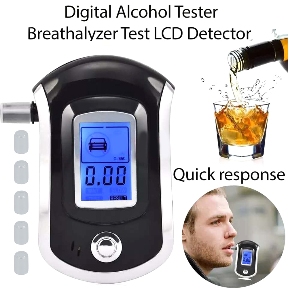 Politie Professionele Mini Digitale Lcd Adem Alcohol Tester Blaastest Blaastest