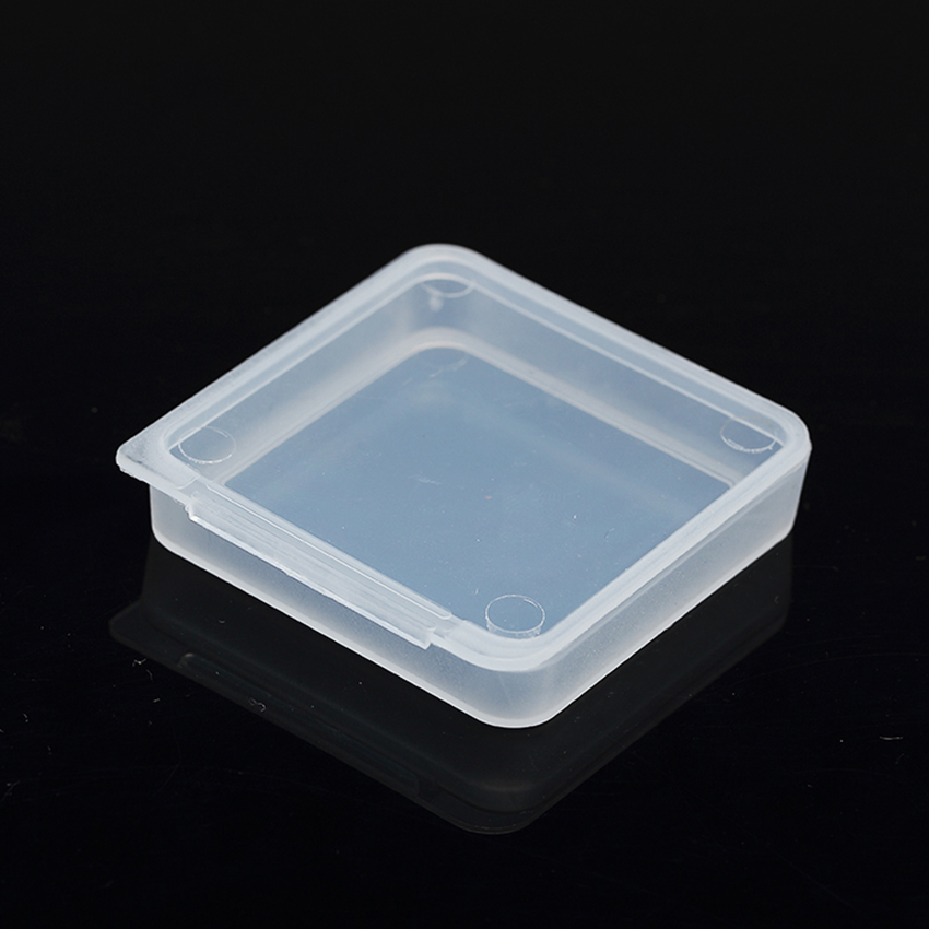 Vierkante Lege Mini Clear Plastic Organizer Opbergdoos Containers Met Scharnierende Deksels Voor Kleine Items, Ambachtelijke Projecten 5.4x5.4x1.2cm