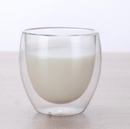 1 st dubbelväggigt glas kaffe te kopp juice muggar mjölk café kopp värmebeständig öl cocktail glas kopp: 250ml