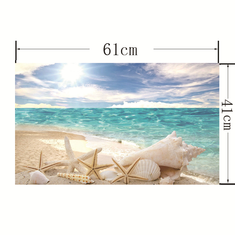 Aquarium Background Static Cling Green Tree Tropical Reptile Background 3D Effect PVC Adhesive Poster Aquarium Poster: 13-61X41