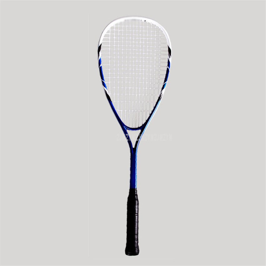 Lightweight Single Squash Racket Sport Training Aluminum Carbon Fiber Beginner Wall Racket With String FCSQ-01: Blue