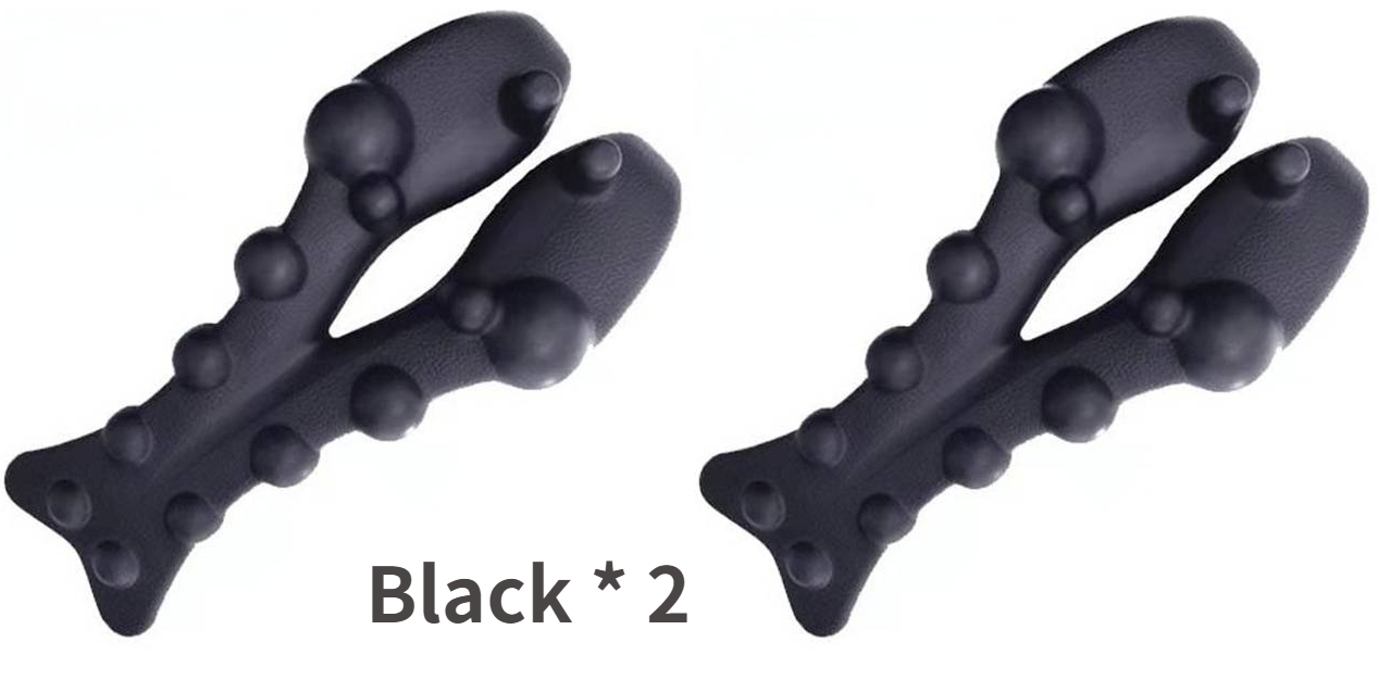 Wirbelsäule und Lenden Massagegerät männer und frauen Schultern, hals und Zurück dehnen Akupressur Massage Pads Yoga Aids Zubehör: Schwarz 2Stck