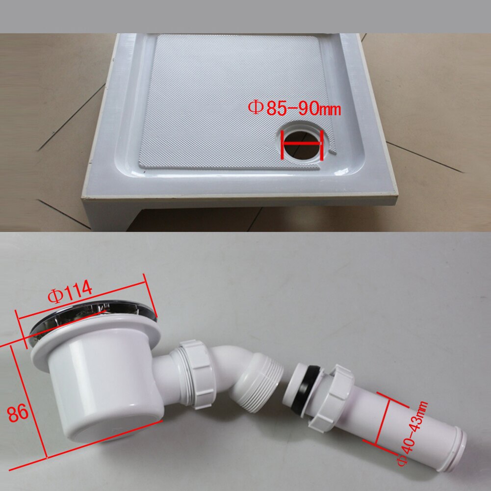 Basin Easy Install Home Durable Chrome Top Trap Drain Modern Fast Flow Shower Tray Waste Sink Accessories Replacement Bathroom