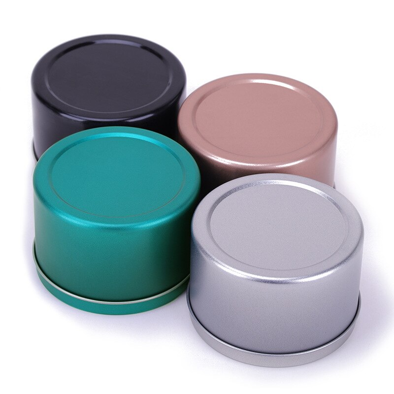 Tarros de Metal para hacer velas, contenedores con tapas para velas, almacenamiento de latas a granel, 8 onzas