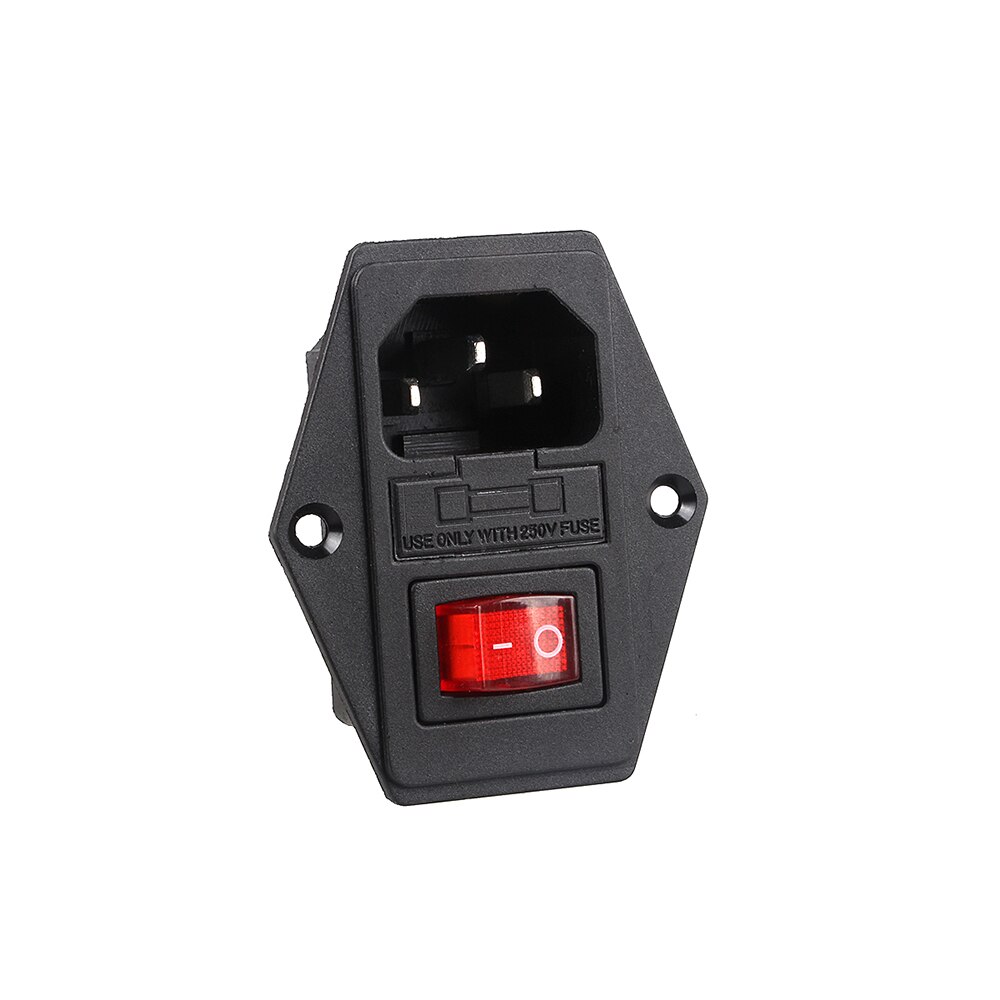Power Rocker Switch IEC 3 Pin 320 C14 Inlaat Stopcontacten Switch Connector Plug 10A 250V AC 3D Printer schakelaar: Switch