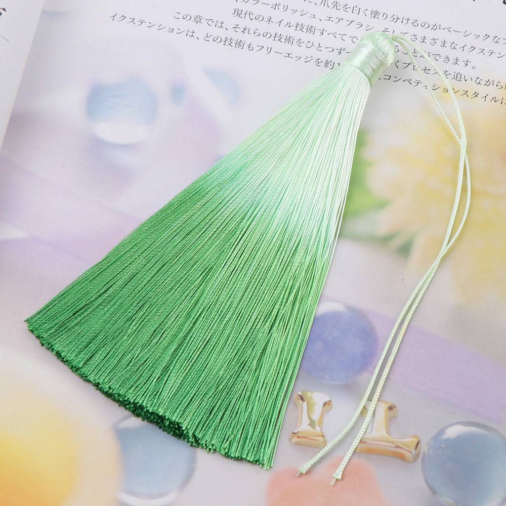Boucles d'oreilles en Polyester à franges 13cm | 2 pièces, frange pour téléphone portable, bijoux à bricoler, chaîne porte-clés auto-même, boucle d'oreille, pendentif: 7