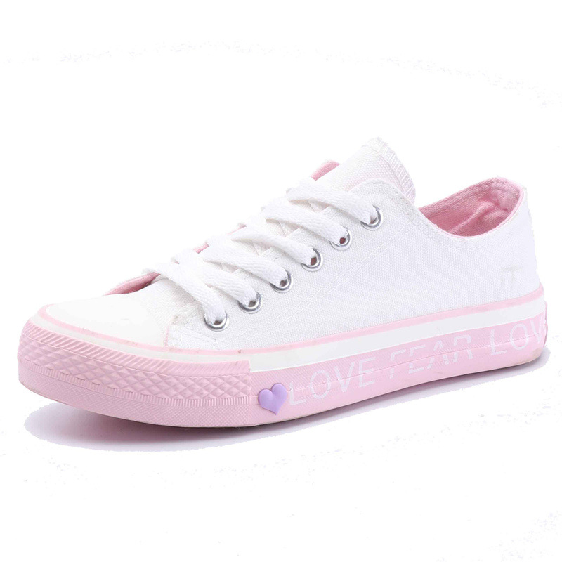 Rose Orange coeur forme sur semelle toile chaussures blanc cassé chaussures femme conseil chaussures printemps chaussures D197 vulcanisé chaussures