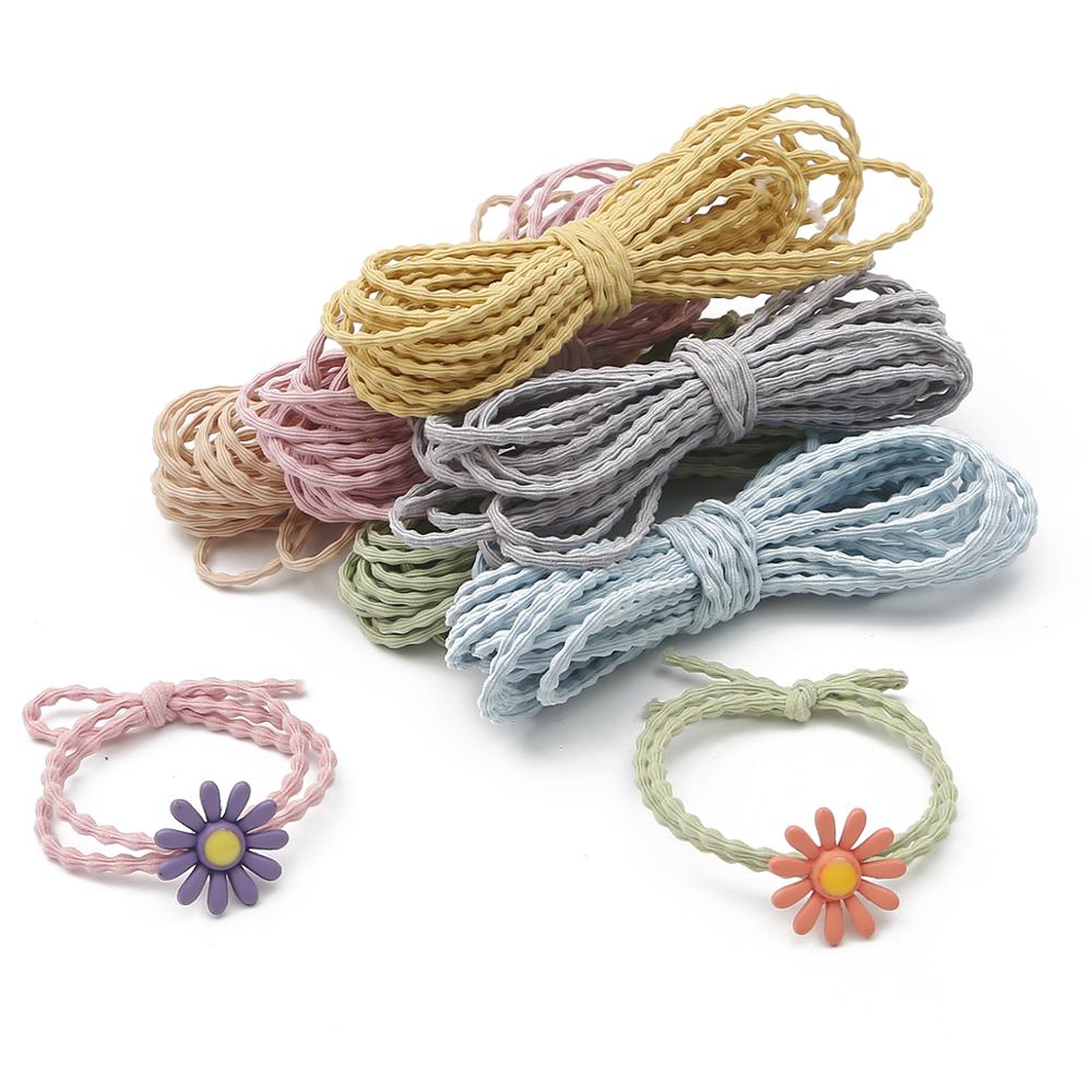 5m/ påse 3mm runda elastiska band sysnöre rep gummiband stretch tråd tråd gör-det-själv plagg plagg sömnadstillbehör