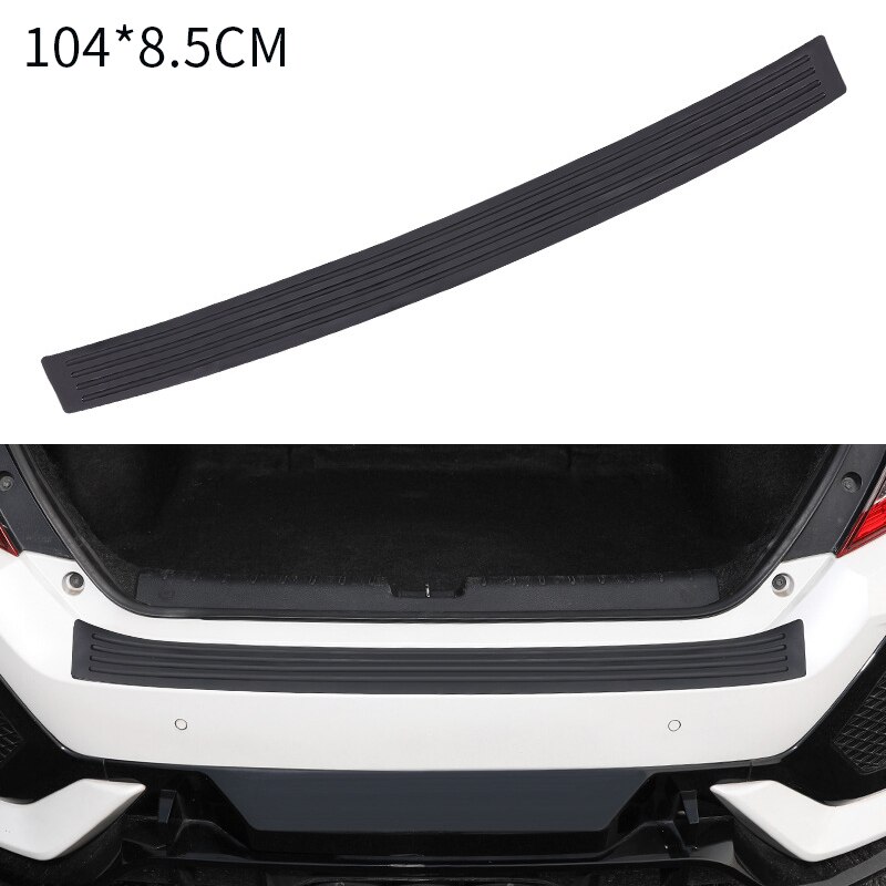 Universal Car Trunk Door Guard Strips Sill Plate Protector Rear Bumper Guard Rubber Mouldings Pad Trim Cover Strip Car Styling: 104cm x 8.5cm Black