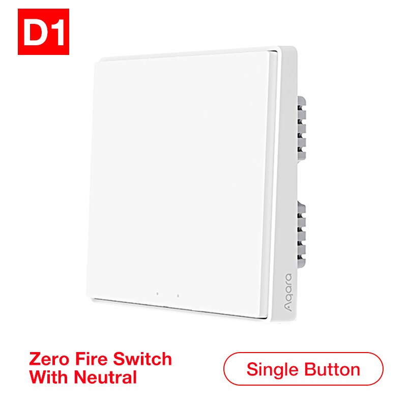 Aqara Wall Switch D1 Zigbee Smart Zero Line Fire Wire Light Remote Control Wirelss Key Wifi Switch Without Neutral For MI Home: With Neutral 1Key