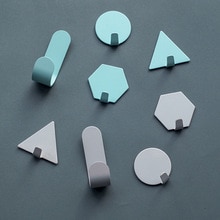 4 pakke nordisk stil geometrisk liten krok galvanisert stål veggkrok soverom bad selvklebende krok dekorativ krok
