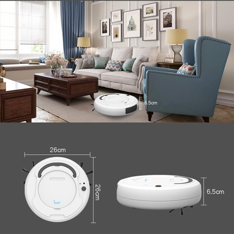 Aspirateur robot multifonction, aspirateur robot intelligent de balayage humide et sec, rechargeable automatiquement 3 en 1