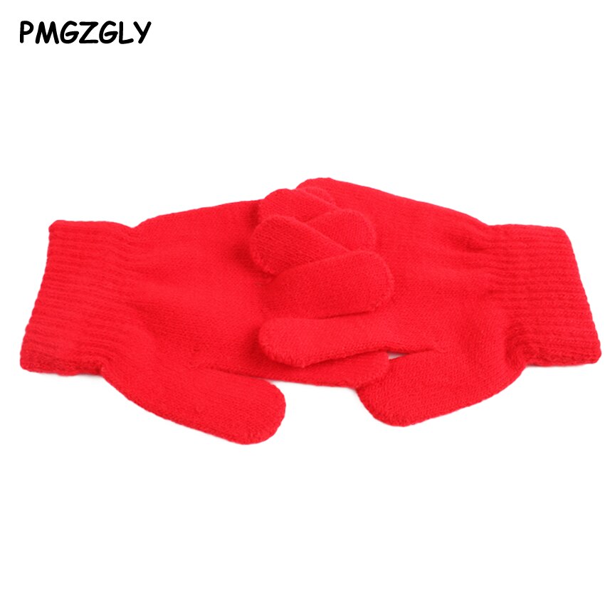 Winter Kinderen Snoep Kleur Leuke Handschoenen Warm breien Coral Kasjmier Mitts Effen Kleuren Unisex Meisje Jongen Baby handschoenen