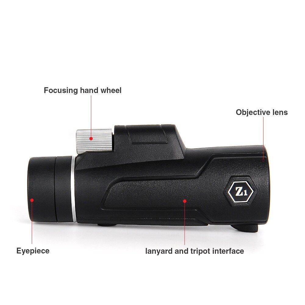 80x100 Télescope Starscope Monoculaire HD Telescope Vision Nocturne Étanche BAK4 Prism avec