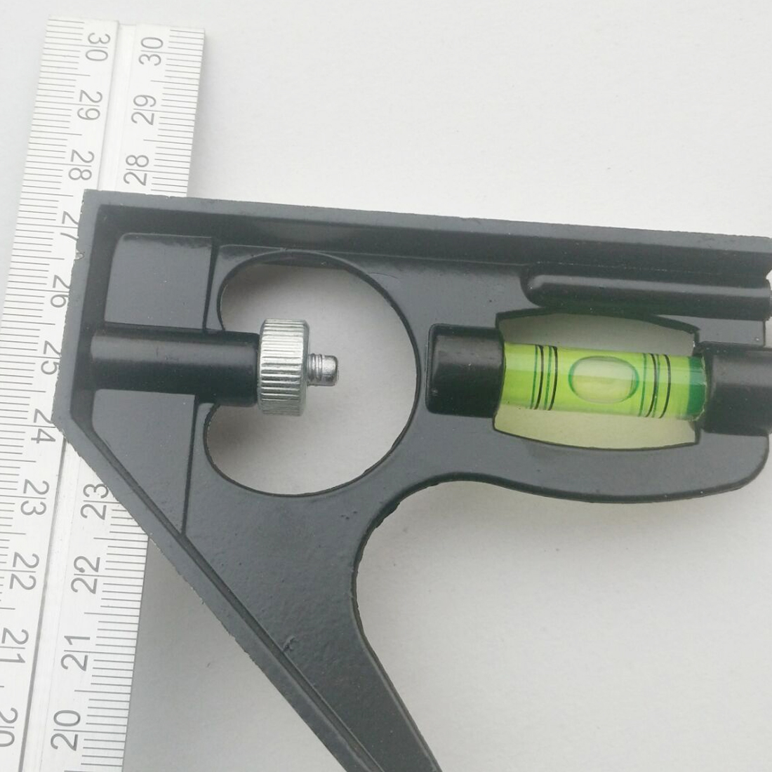 12 Inch Adjustable Combination Square Angle Ruler 45 / 90 Degree With Bubble Level Multifunctional Gauge Measuring Tools 300mm