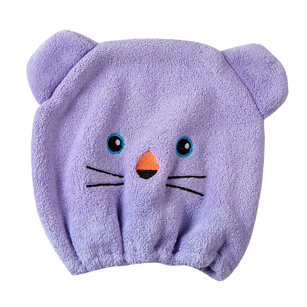 Adeeing microfibre cheveux Turban bonnet de douche rapidement sec cheveux douche chapeau enveloppé serviette bonnet de bain accessoires de salle de bain: Purple