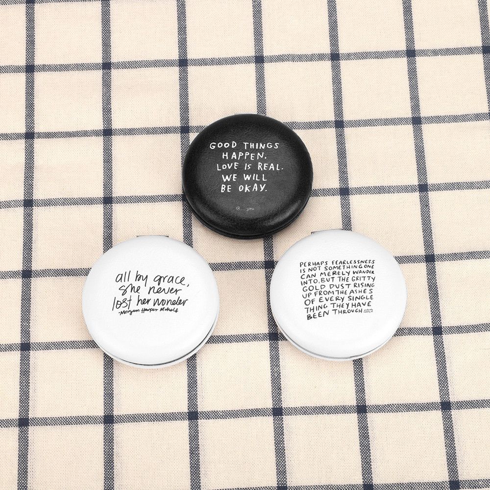 Portable Double-Sided Folding Mirror Cute Princess Mirrors Cactus Print Makeup Mirror For Women Girls Make Up Mirrors