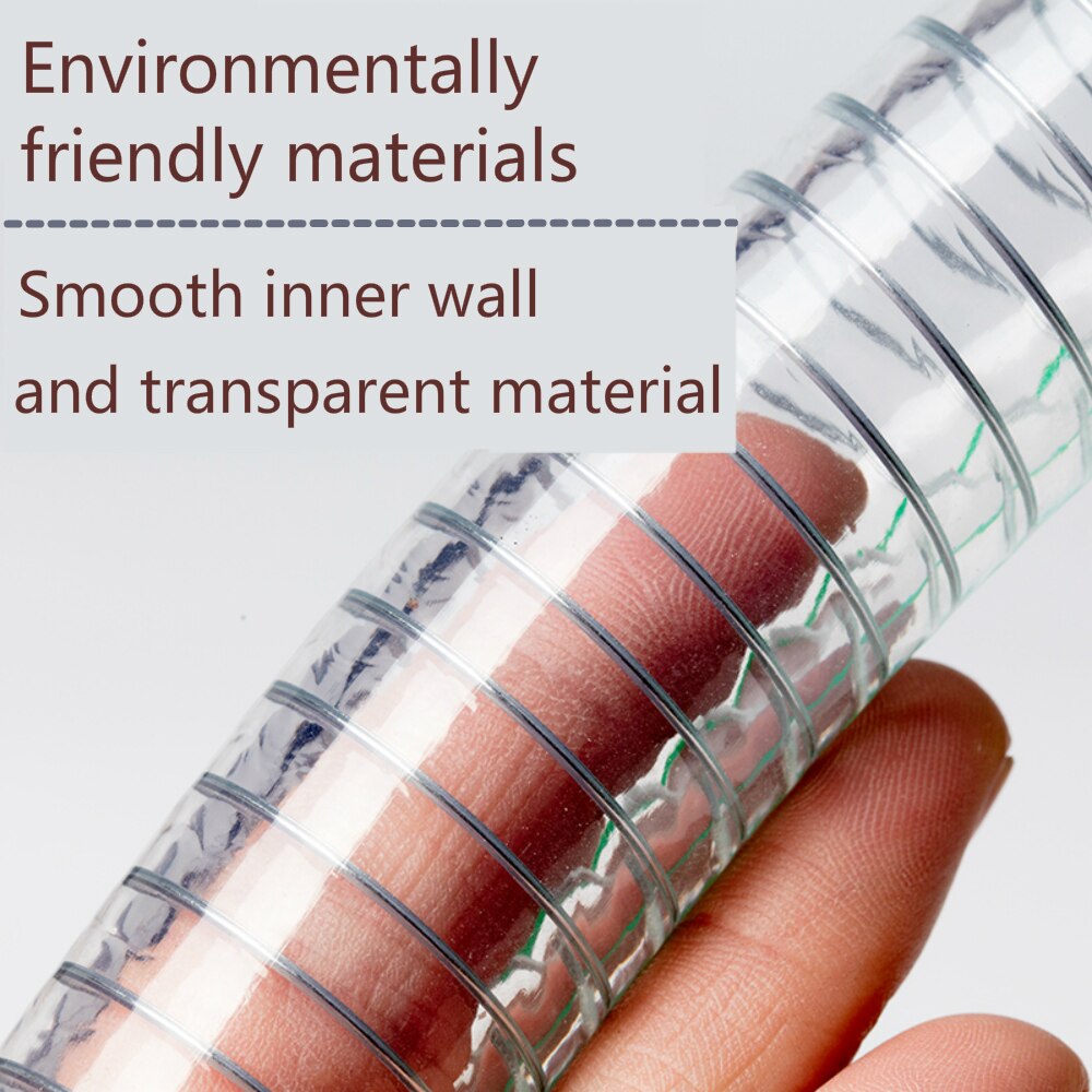 FDIK 16/19/25/32/38/40/45/50mm PVC transparent steel wire hose high temperature resistant antifreeze plastic water pipe