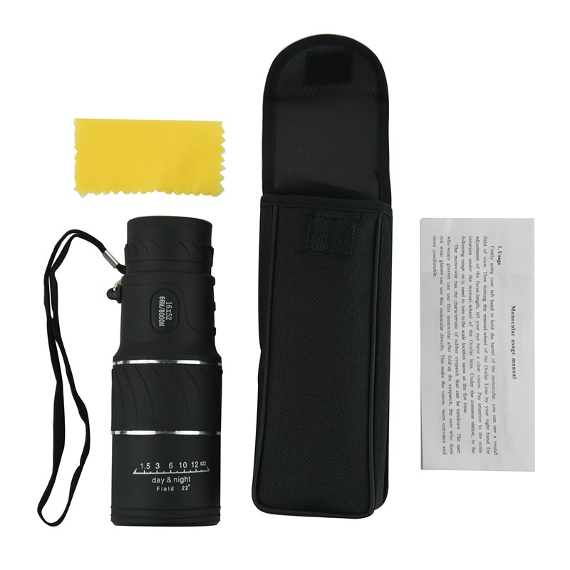 16X52 Zoom Mini enfoque Dual del telescopio Monocular