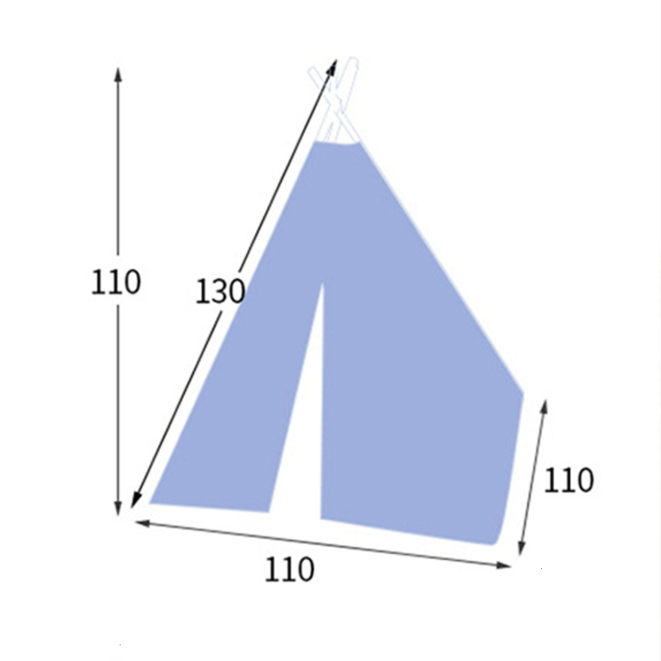 135*110 centimetri Per Bambini Portatili Tenda Tela di Cotone Tepee Casa Tenda dei bambini Delle Ragazze della Casa del Gioco Wigwam Gioco di Casa india Triangolo Tende