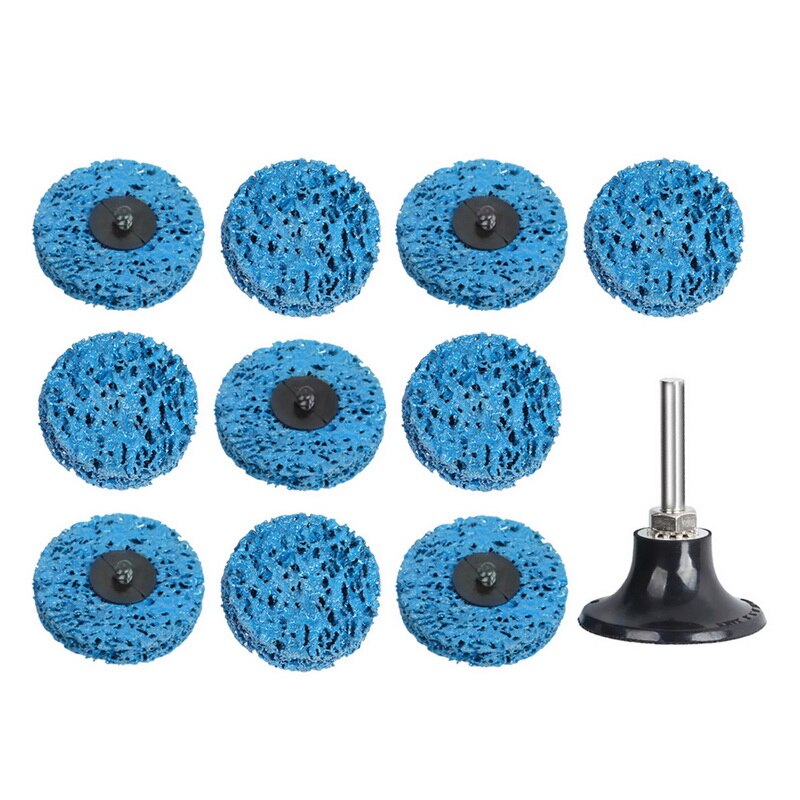 5Pcs 180mm Poly Strip Disc Abrasive Wheel Paint Rust Remover Clean Grinding Wheels For Motorcycles Durable Angle Grinder Car: 10pcs 50mm blue