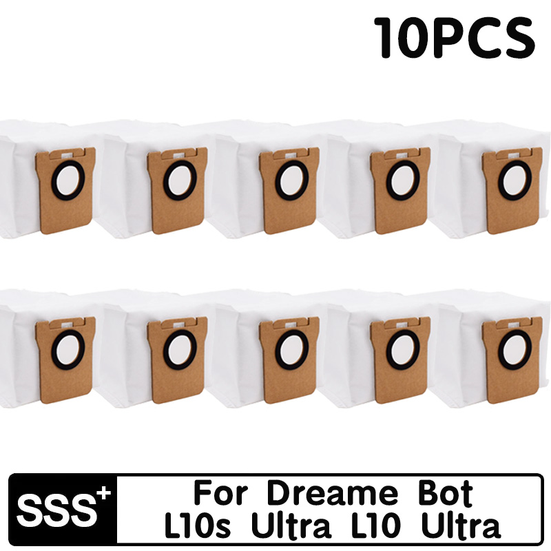 Voor Dreame Bot L10s Ultra L10 Ultra Robot Stofzuiger Onderdelen Rubberen Zijborstel Hepa Filter Mop Rag Stofzak Optioneel: Light Grey