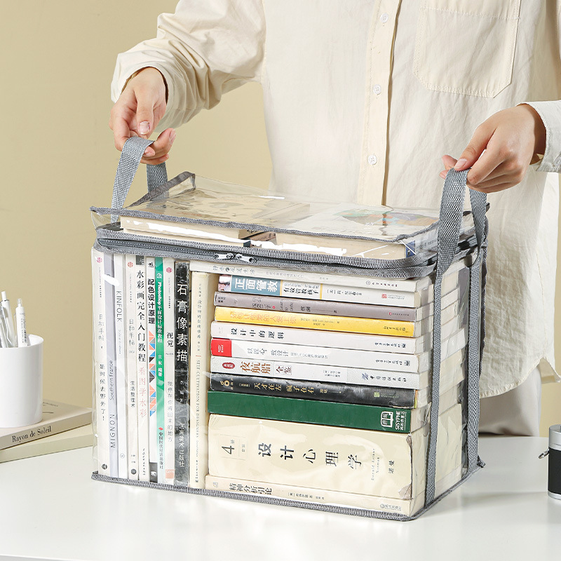 Multi-Functional Transparent Storage Bag Box Suitable for Books Toys Miscellaneous Items Large Organizer Storage Box