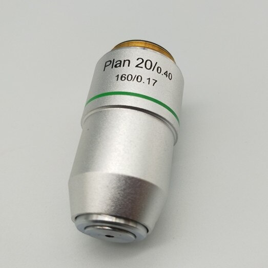 Best CE Microscope PLAN Objective 20X mounting4/5''X1/36'' screw 195mm compound biological microscope objectvie lens