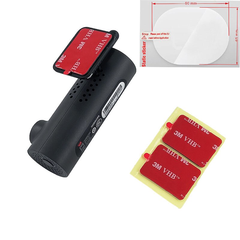 Zestaw narzędzi robić 70mai 3M uchwyt elektrostatyczny naklejka na kamera na deskę rozdzielczą odporny na ciepło klej, nadaje się robić 70mai zawodowiec wideorejestrator samochodowy 3szt.