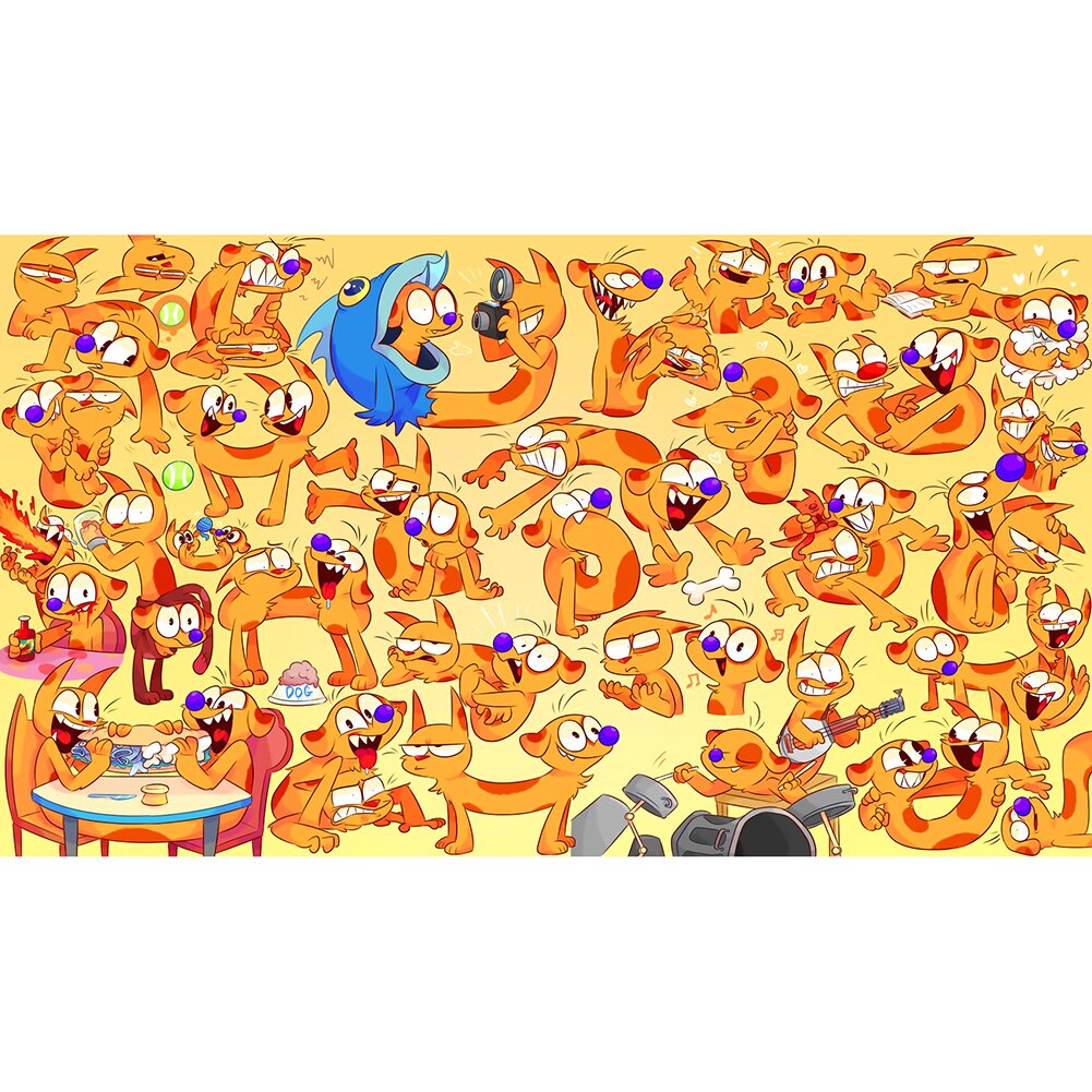 1000 pièces bricolage chat/tigre/Lion image Puzzles apprentissage éducatif puzzle assemblage jeu jouet enfants salon décoration: J