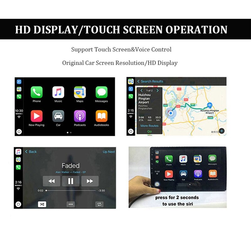USB Auto Carplay Dongle for Android phone Wireless System Screen Smart link Support Mirror-link Online Map Music